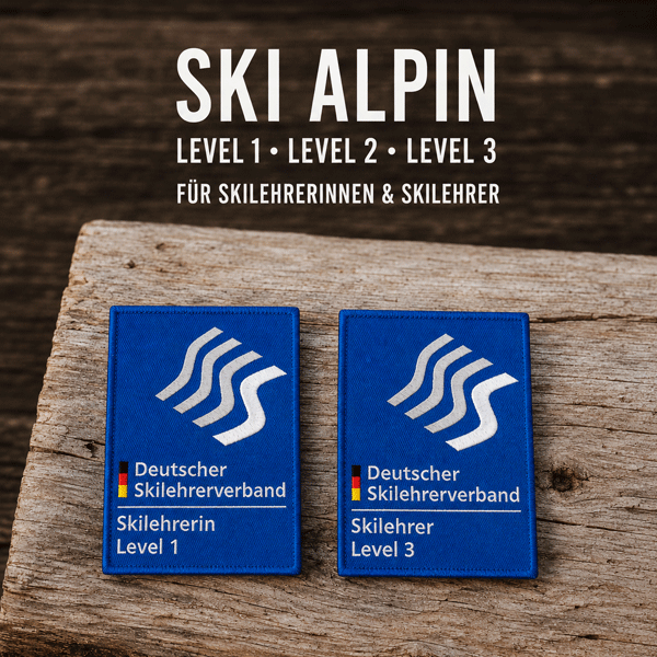 DSLV Bügelabzeichen Skilehrer Level 1 | 2 | 3