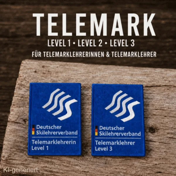 DSLV Bügelabzeichen Skilehrer Telemark Level 1 | 2 | 3