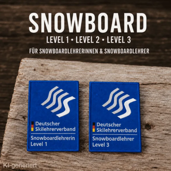 DSLV Bügelabzeichen Snowboardlehrer Level 1 | 2 | 3