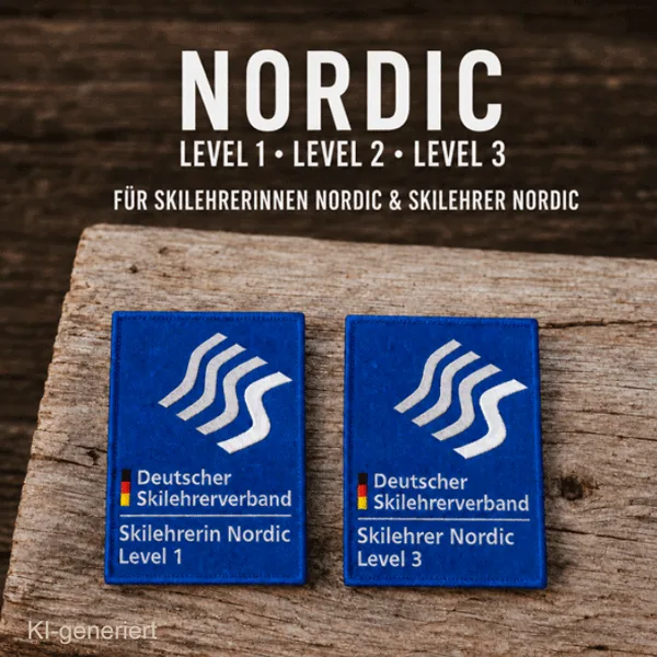 DSLV Bügelabzeichen Skilehrer Nordic Level 1 | 2 | 3