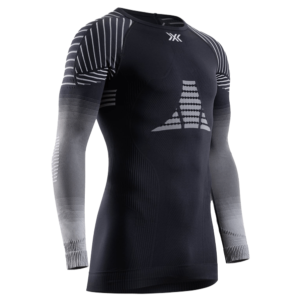 X-BIONIC - INVENT FX SHIRT Men's Long Sleeve Black/Grey/Light Grey